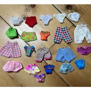 21 Vintage Lot of Barbie Doll Clothing. Shorts/Underwear. Multi color.